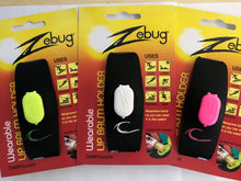 Load image into Gallery viewer, Zebug Wearable Lip Balm Holder with Neoprene strap. Individual Zebug available as well.